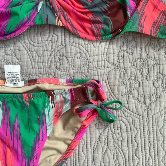 Madewell Electric Ikat Bikini set. Madewell J.Crew colorful bikini set. NWOT - Picture 5 of 5